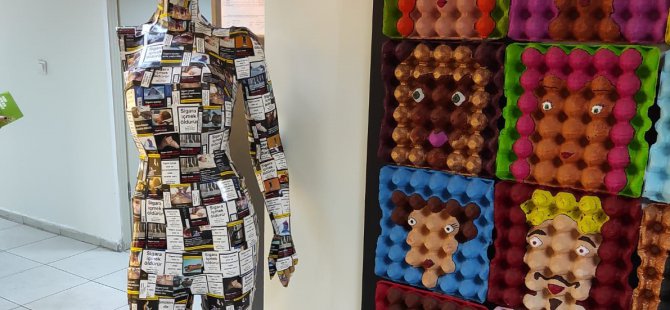 Özel öğrencilerden geri dönüşüm sergisi