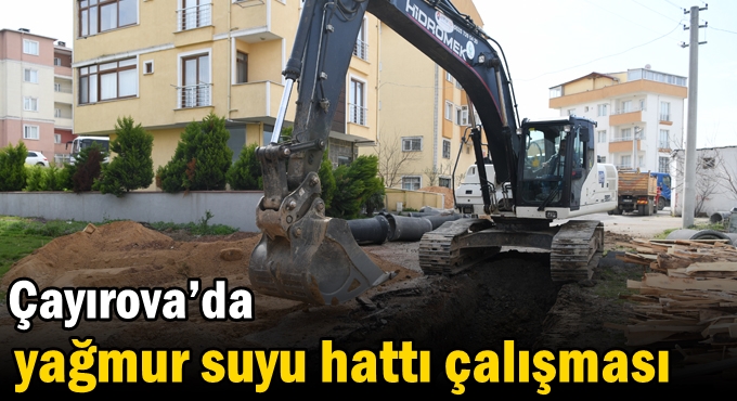 Çayırova’da yağmur suyu hattı çalışması