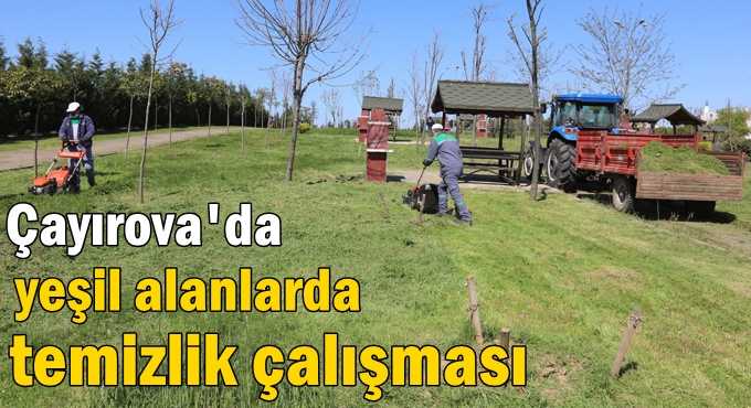 Yeşil alanlarda temizlik çalışması