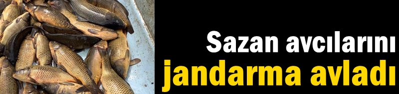 Sazan avcılarını jandarma avladı