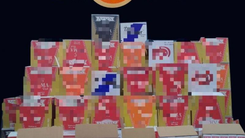 390 bin makaron ele geçirildi