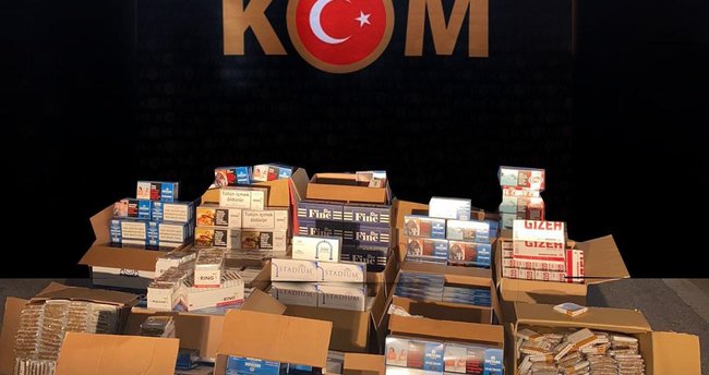 Yüz binlerce kaçak makaron ele geçirildi