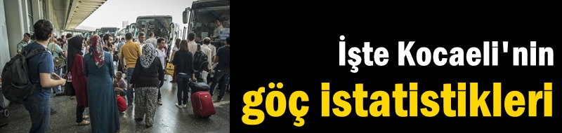 İşte Kocaeli'nin göç istatistikleri