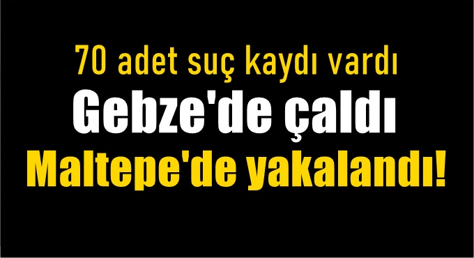 Gebze'de çaldı, Maltepe'de yakalandı!