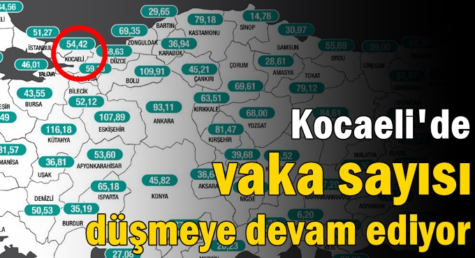 Kocaeli'de haftalık vaka sayısı belli oldu