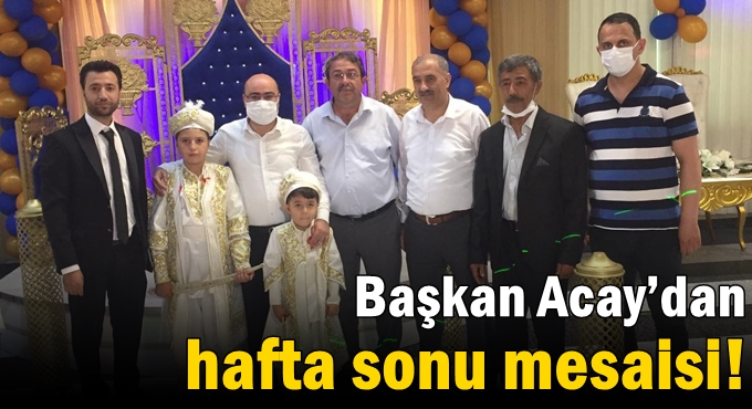 Başkan Acay’dan hafta sonu mesaisi!
