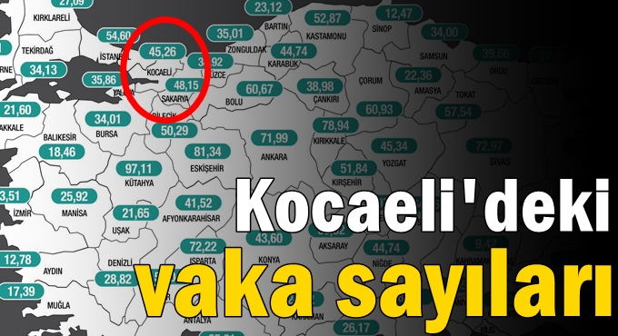 Kocaeli'deki vaka sayılarında son durum!