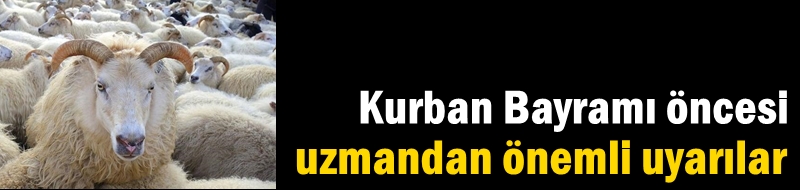 Kurban Bayramı öncesi uzmandan önemli uyarılar