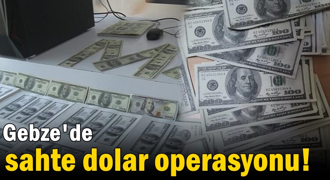 Gebze'de sahte dolar operasyonu!