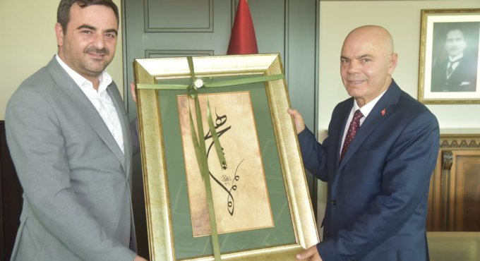 Başkan Özlü’den Kaymakam Çakmak’a Hayırlı Olsun Ziyareti