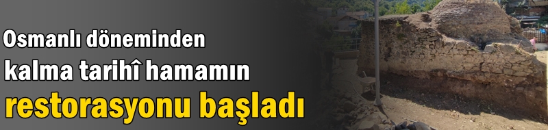 Gölcük’te Osmanlı döneminden kalma tarihî hamamın restorasyonu başladı