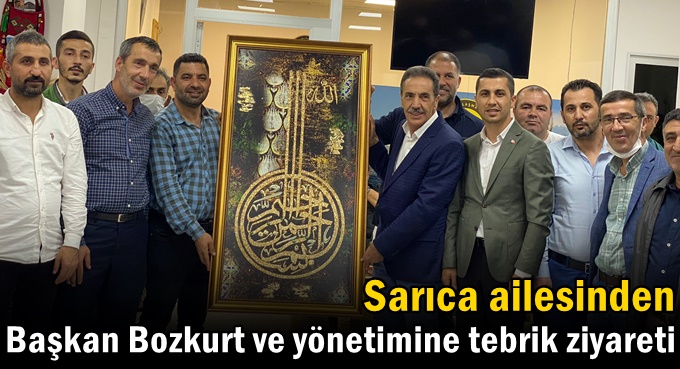 Sarıca ailesinden Dilovası Ağrılılar Derneği Başkanı Bozkurt'a tebrik ziyareti