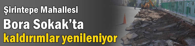 Şirintepe Mahallesi Bora Sokak’ta  kaldırımlar yenileniyor
