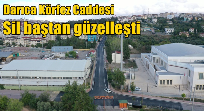 Darıca Körfez Caddesi'nde yol çizgileri çizildi