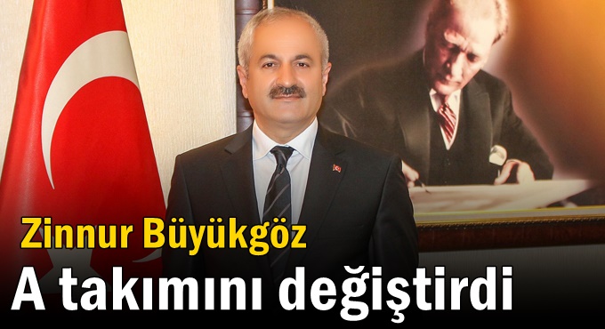 Zinnur Büyükgöz A takımını değiştirdi