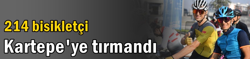 214 bisikletçi Kartepe'ye tırmandı