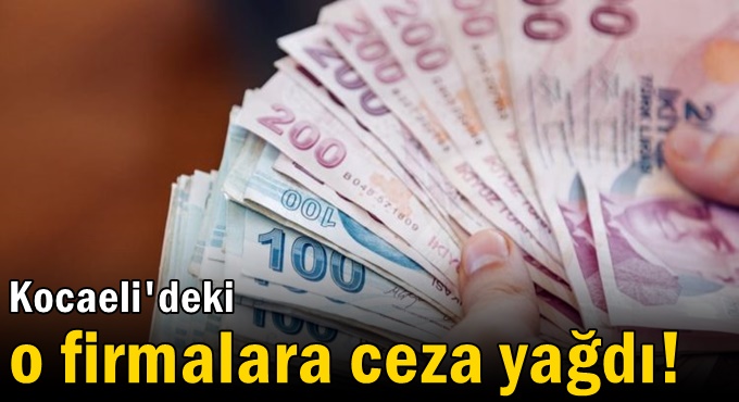 Kocaeli'deki o firmalara ceza yağdı!