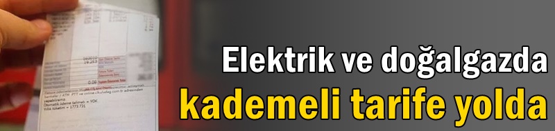 Elektrik ve doğalgazda kademeli tarife yolda