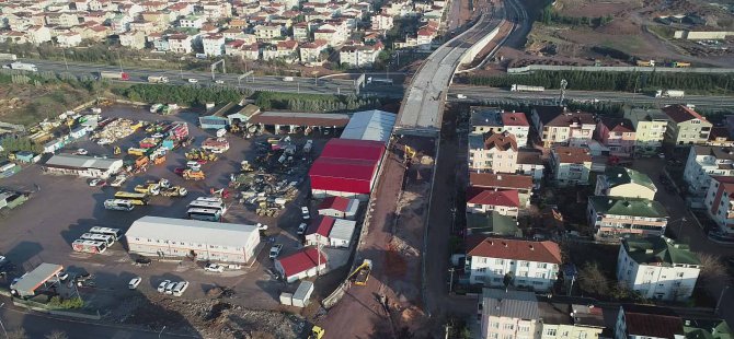 Otoyol geçiş köprüsünde çalışmalar hızla ilerliyor