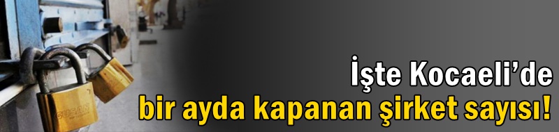 İşte Kocaeli’de bir ayda kapanan şirket sayısı!
