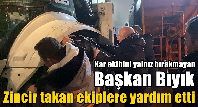 Kar yağışı Darıca’da çileye dönüşmedi