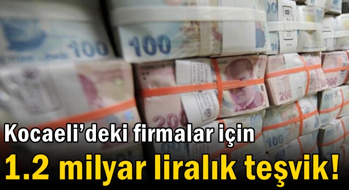 Kocaeli’deki firmalar için 1.2 milyar liralık teşvik!