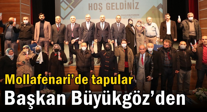 Mollafenari’de tapular  Başkan Büyükgöz’den
