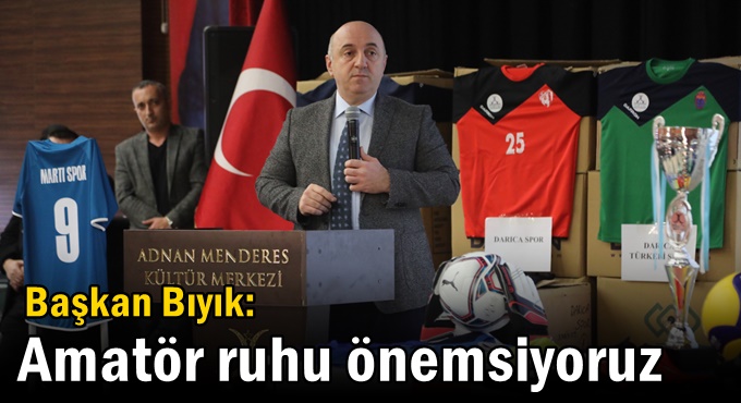 Darıca Belediyesi'nden amatör spor kulüplerine malzeme desteği
