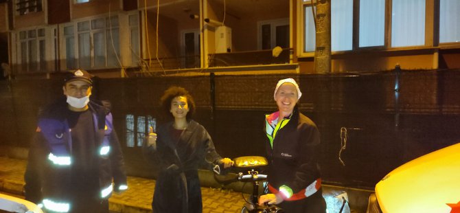 Bisikletiyle kaybolan turistin yardımına Zabıta koştu