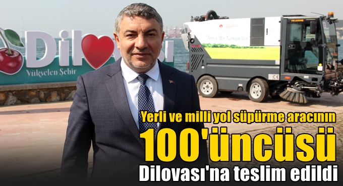 Yerli ve milli yol süpürme aracının 100'üncüsü Dilovası'na teslim edildi