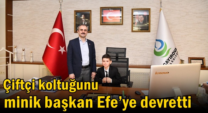 Çiftçi koltuğunu minik başkan Efe’ye devretti
