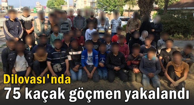 Dilovası'nda 75 kaçak göçmen yakalandı