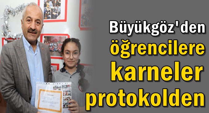 Gebzeli öğrencilere  karneler protokolden