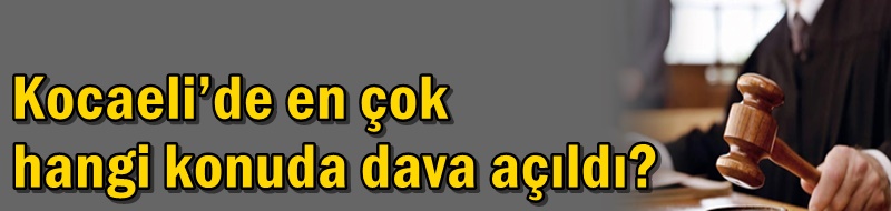 Kocaeli’de en çok hangi konuda dava açıldı?