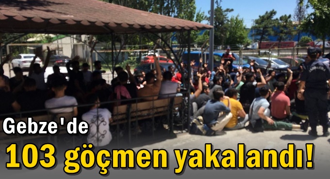 103 göçmen Gebze'de jandarmaya yakalandı