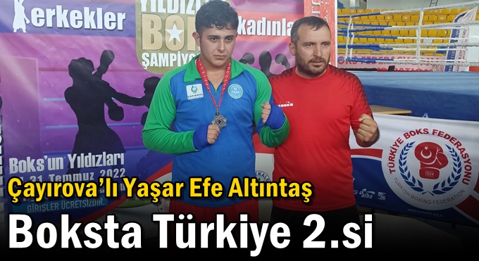 Çayırova’lı Yaşar Efe Altıntaş Boksta Türkiye 2.si