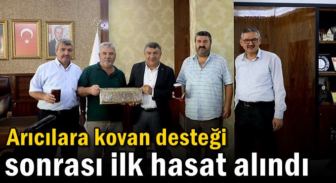 Arıcılara Kovan Desteği sonrası ilk hasat alındı