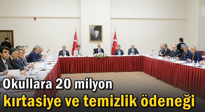 Okullara 20 milyon kırtasiye ve temizlik ödeneği