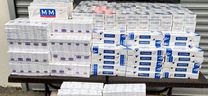 Durdurulan araçtan kaçak sigara ve telefon çıktı!