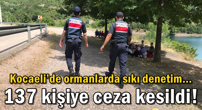 Kocaeli’de ormanlarda sıkı denetim… 137 kişiye ceza kesildi!