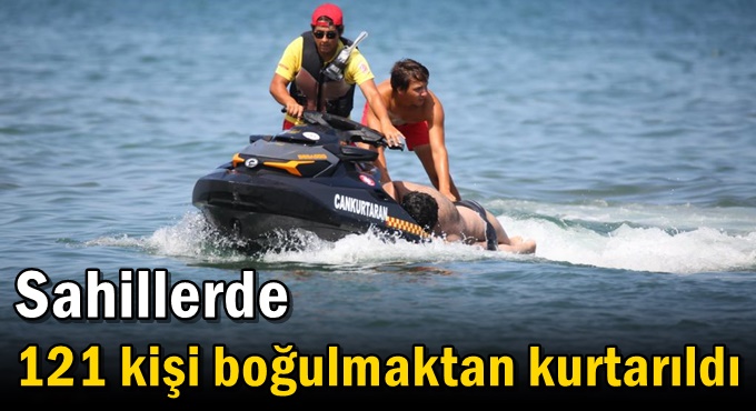 Sahillerde 121 kişi boğulmaktan kurtarıldı