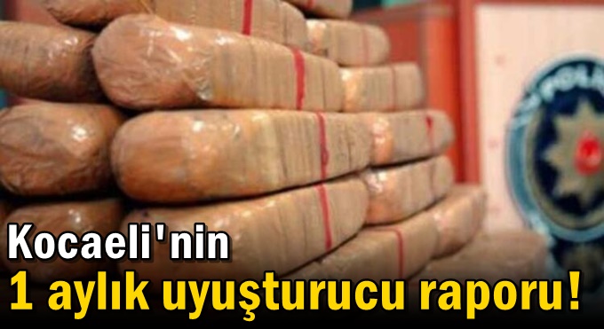 Kocaeli'nin 1 aylık uyuşturucu raporu!
