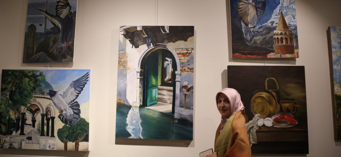 Konservatuvar öğrencilerinin sergisine sanat severlerden tam not