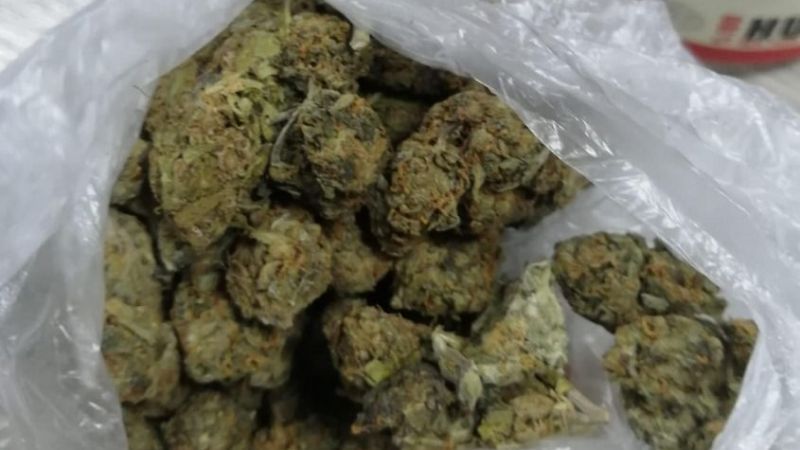 Şüpheli şahsın üzerinde 54 gram marihuana ele geçirildi