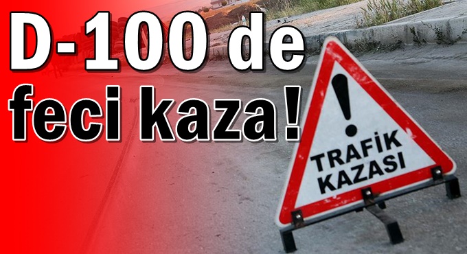 D-100 de feci kaza! Sürücü yaralı
