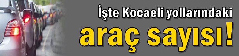 İşte Kocaeli yollarındaki araç sayısı!