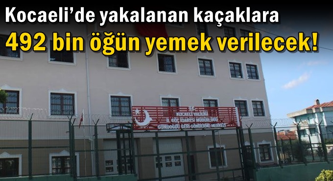 Kocaeli’de yakalanan kaçaklara 492 bin öğün yemek verilecek!
