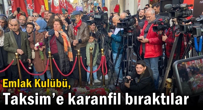 Emlak Kulübü,  Taksim’e karanfil bıraktılar