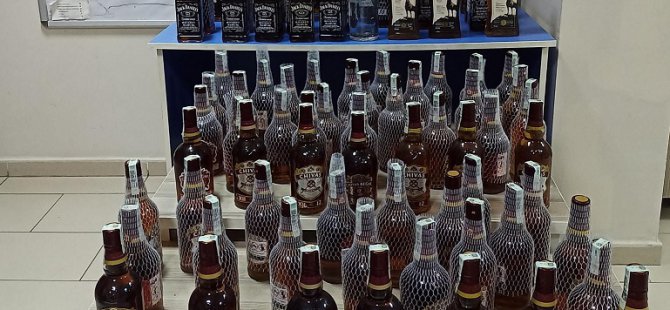 Kocaeli'de 91 şişe kaçak alkol ele geçirildi