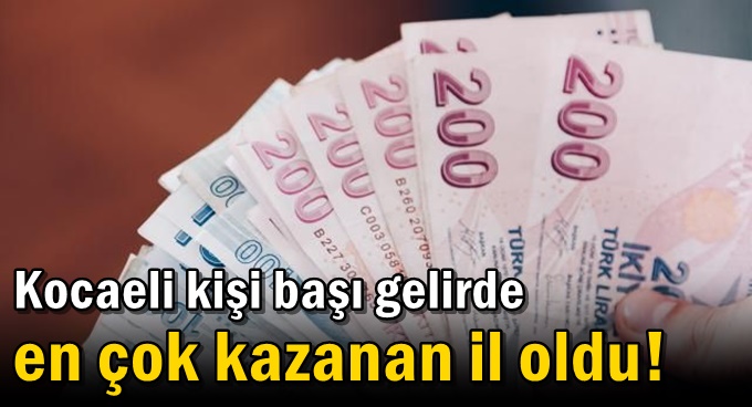 Kocaeli kişi başı gelirde en çok kazanan il oldu!